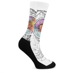 Hipster Beagle With Glasses Print Crew Socks