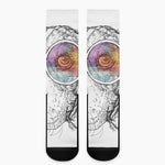 Hipster Beagle With Glasses Print Crew Socks