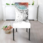 Hipster Beagle With Glasses Print Dining Chair Slipcover