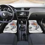 Hipster Beagle With Glasses Print Front and Back Car Floor Mats