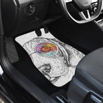 Hipster Beagle With Glasses Print Front Car Floor Mats