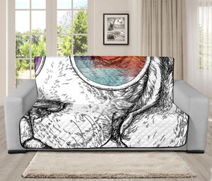 Hipster Beagle With Glasses Print Futon Protector