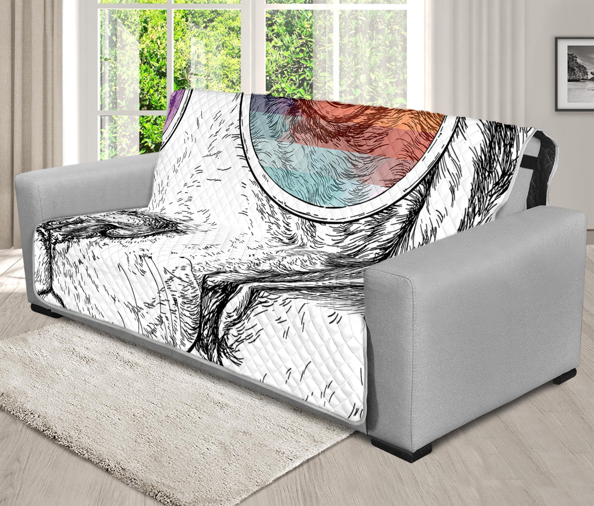 Hipster Beagle With Glasses Print Futon Protector