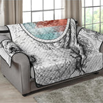 Hipster Beagle With Glasses Print Loveseat Protector