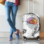 Hipster Beagle With Glasses Print Luggage Cover