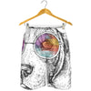 Hipster Beagle With Glasses Print Men's Shorts