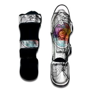 Hipster Beagle With Glasses Print Muay Thai Shin Guard