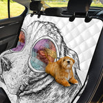 Hipster Beagle With Glasses Print Pet Car Back Seat Cover