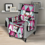 Hipster Chihuahua Pattern Print Armchair Protector