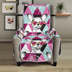 Hipster Chihuahua Pattern Print Armchair Protector