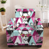 Hipster Chihuahua Pattern Print Armchair Slipcover