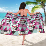 Hipster Chihuahua Pattern Print Beach Sarong Wrap