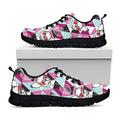 Hipster Chihuahua Pattern Print Black Running Shoes