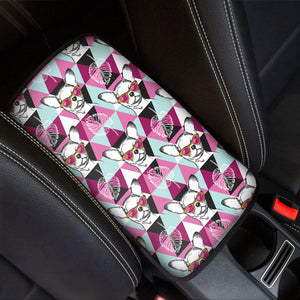 Hipster Chihuahua Pattern Print Car Center Console Cover