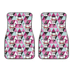 Hipster Chihuahua Pattern Print Front Car Floor Mats