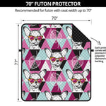 Hipster Chihuahua Pattern Print Futon Protector