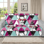 Hipster Chihuahua Pattern Print Futon Protector