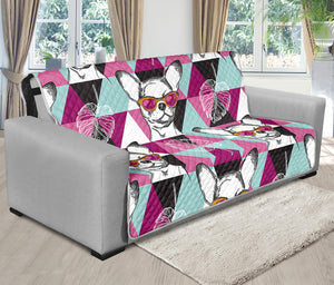 Hipster Chihuahua Pattern Print Futon Protector