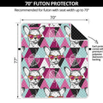 Hipster Chihuahua Pattern Print Futon Protector