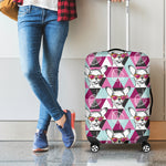 Hipster Chihuahua Pattern Print Luggage Cover