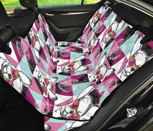 Hipster Chihuahua Pattern Print Pet Car Back Seat Cover