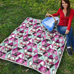 Hipster Chihuahua Pattern Print Quilt