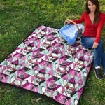 Hipster Chihuahua Pattern Print Quilt