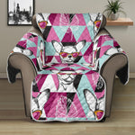 Hipster Chihuahua Pattern Print Recliner Protector