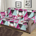 Hipster Chihuahua Pattern Print Sofa Protector