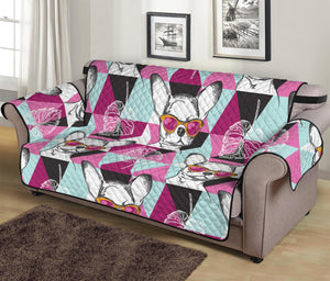 Hipster Chihuahua Pattern Print Sofa Protector