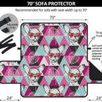 Hipster Chihuahua Pattern Print Sofa Protector