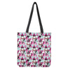 Hipster Chihuahua Pattern Print Tote Bag