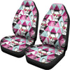 Hipster Chihuahua Pattern Print Universal Fit Car Seat Covers