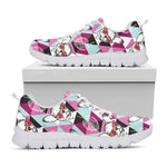 Hipster Chihuahua Pattern Print White Sneakers