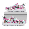 Hipster Chihuahua Pattern Print White Sneakers