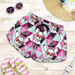 Hipster Chihuahua Pattern Print Women's Shorts