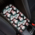 Hipster Frog Pattern Print Car Center Console Cover