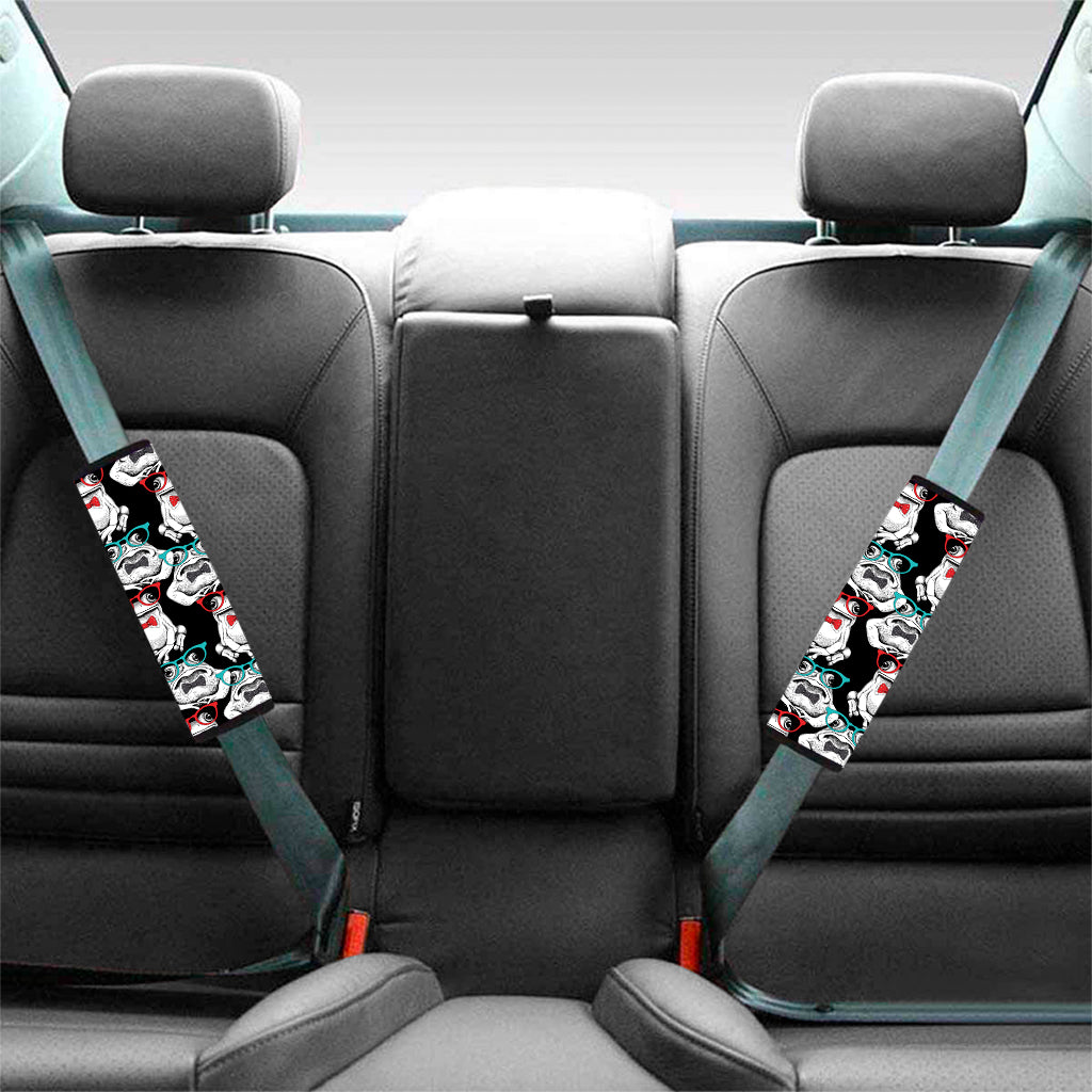 Hipster Frog Pattern Print Car Seat Belt Covers