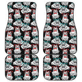 Hipster Frog Pattern Print Front and Back Car Floor Mats