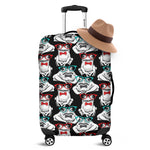 Hipster Frog Pattern Print Luggage Cover