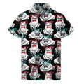 Hipster Frog Pattern Print Men's Short Sleeve Shirt