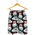 Hipster Frog Pattern Print Men's Shorts