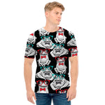 Hipster Frog Pattern Print Men's T-Shirt