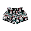 Hipster Frog Pattern Print Muay Thai Boxing Shorts