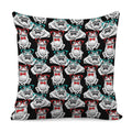 Hipster Frog Pattern Print Pillow Cover