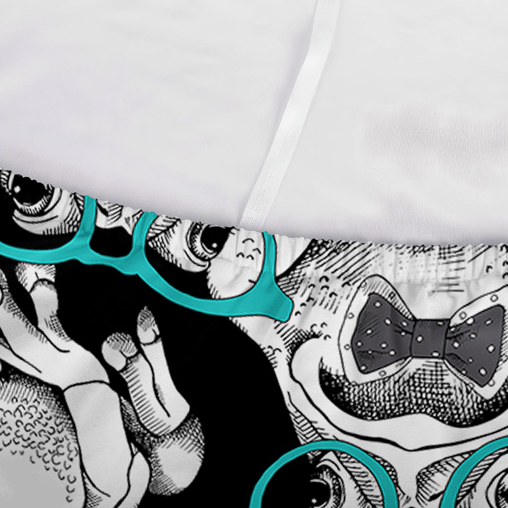 Hipster Frog Pattern Print Sofa Cover