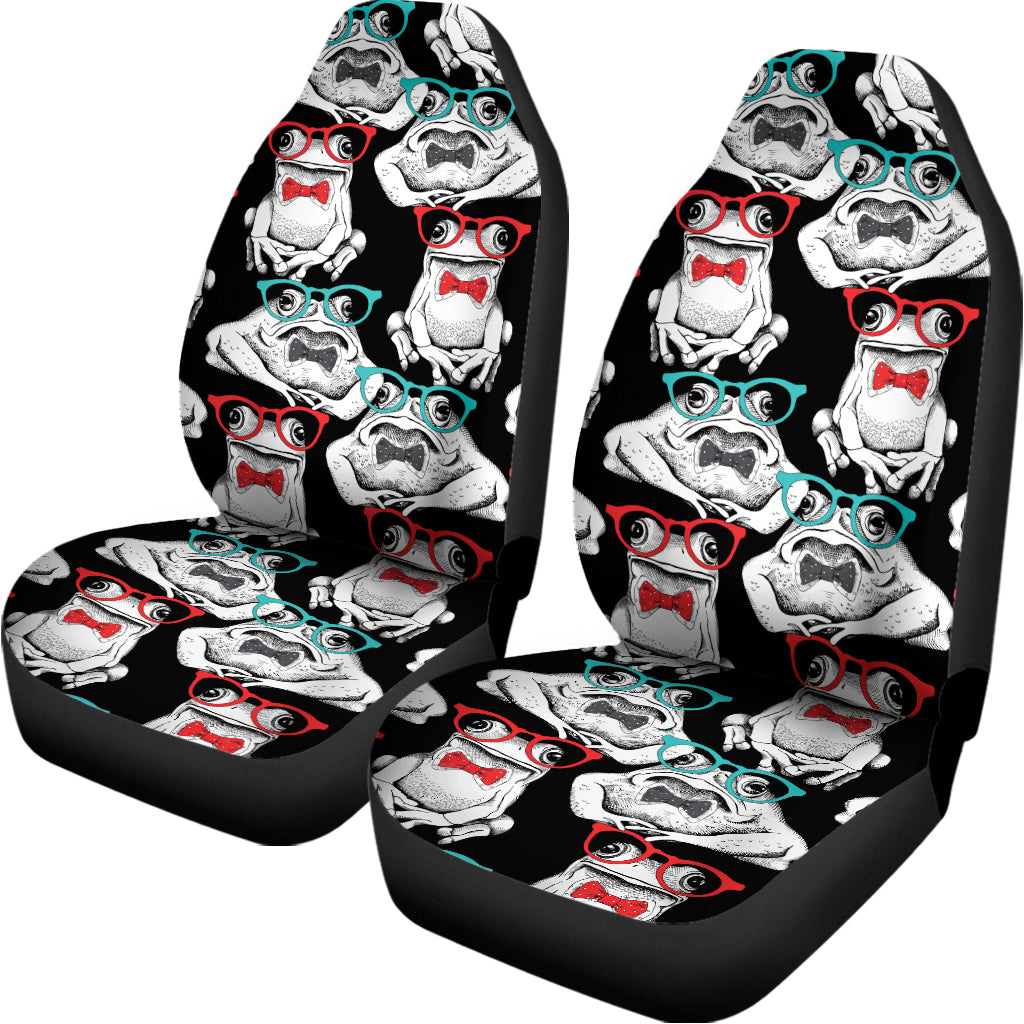 Hipster Frog Pattern Print Universal Fit Car Seat Covers
