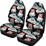 Hipster Frog Pattern Print Universal Fit Car Seat Covers