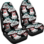 Hipster Frog Pattern Print Universal Fit Car Seat Covers
