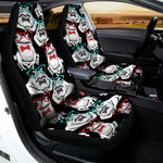 Hipster Frog Pattern Print Universal Fit Car Seat Covers
